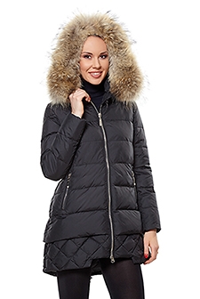 MISS FOFO женский пуховик 81586 черный MISS FOFO женский пуховик 81586 черный