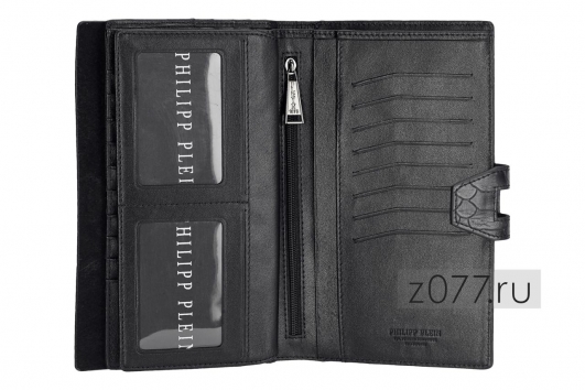 Philipp Plein мужское портмоне-бумажник 253 черно-зеленый