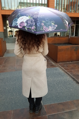 Зонт три слона автомат фиолетовый 