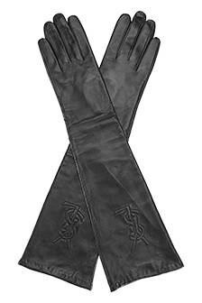 YVES SAINT LAURENT перчатки женские длинные 812 черные