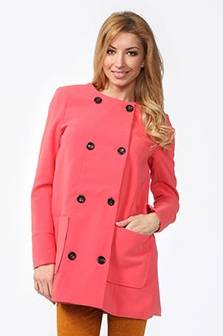 Женское пальто Zaal 100015 розовое