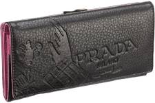 PRADA женский кошелек из кожи 752 черный PRADA женский кошелек из кожи 752 черный