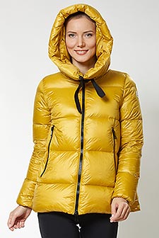 MONCLER женский пуховик горчичный MONCLER женский пуховик горчичный