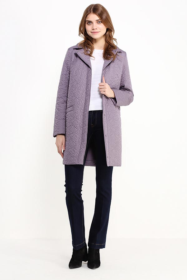 Женское пальто Zaal 100006 фиолетовое фиолетовый купить в Москве, цена 26 600 руб. — интернет-магазин