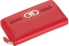 Salvatore Ferragamo женский кошелек на молнии 8037 красный Salvatore Ferragamo женский кошелек на молнии 8037 красный