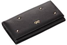 ANYA HINDMARCH кожаный женский кошелек 595 черный ANYA HINDMARCH кожаный женский кошелек 595 черный