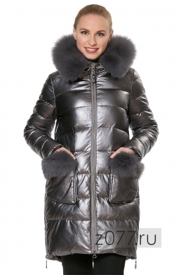 ZLYA куртка женская 17293 темное-серебро