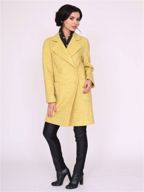 Женское пальто Zaal 100005 желтое