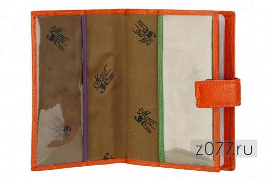 MORO JENNY обложка для паспорта и авто-документов 15527 оранжевая