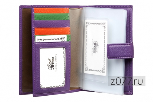 MORO JENNY обложка для паспорта и авто-документов 15527 фиолетовая