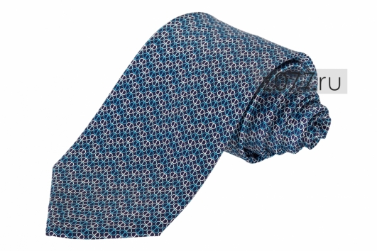 Hermes галстук мужской 1208 синий