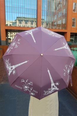 Зонт три слона темно фиолетовый 