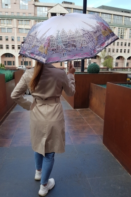 Женский зонт три слона автомат с городами