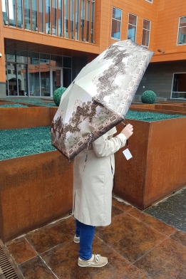 Зонт три слона мини коричневый